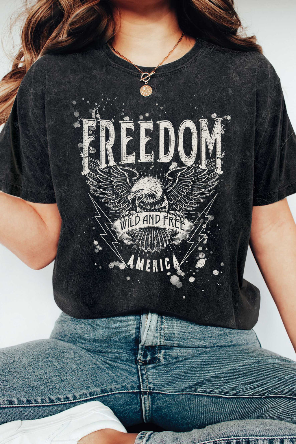 Freedom Wild and Free Graphic - Adult & Kids T-Shirts, Sweatshirts & Hoodies apparel design preview 1