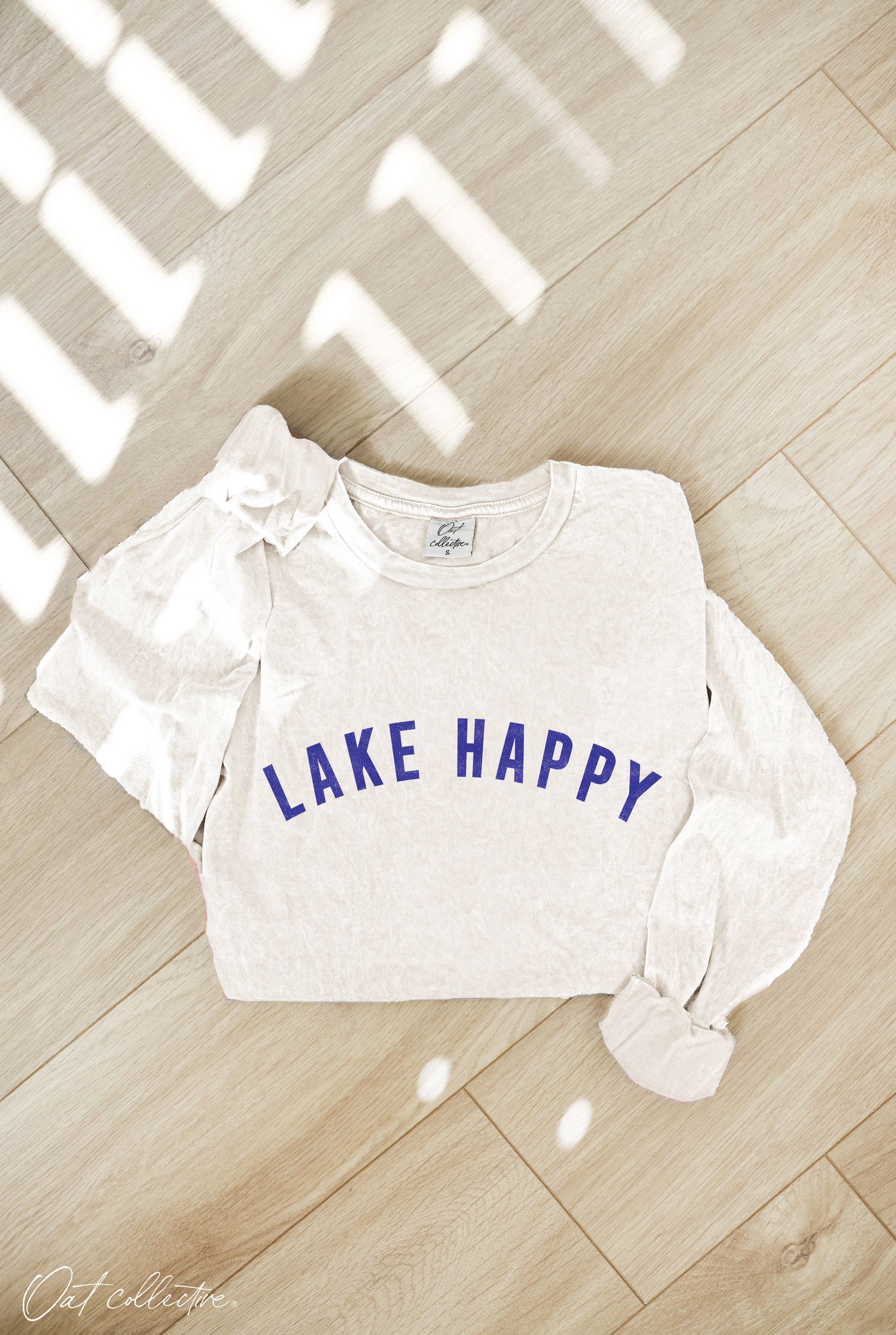 Lake Happy Mineral Washed Graphic - Adult & Kids T-Shirts, Sweatshirts & Hoodies apparel design preview 1