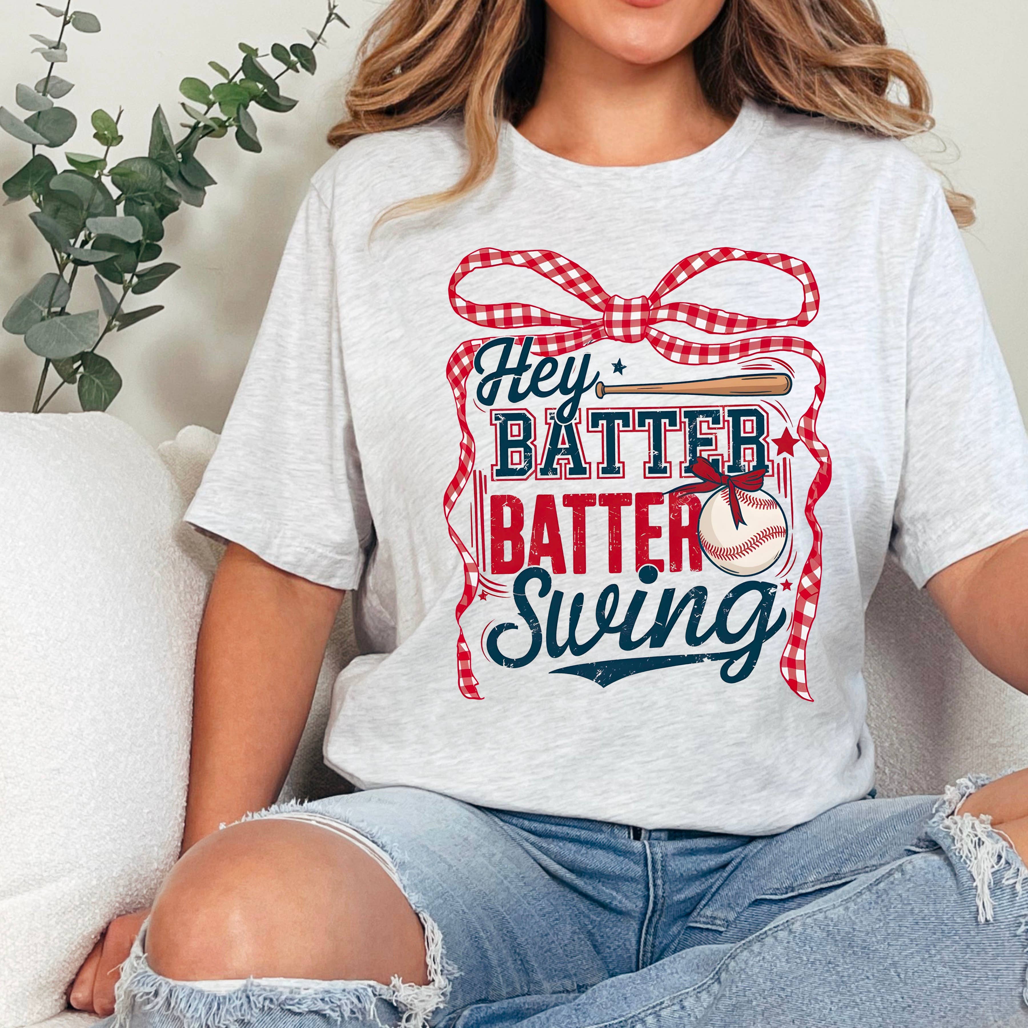 Hey Batter Baseball Graphic Gildan - Adult & Kids T-Shirts, Sweatshirts & Hoodies apparel design preview 1
