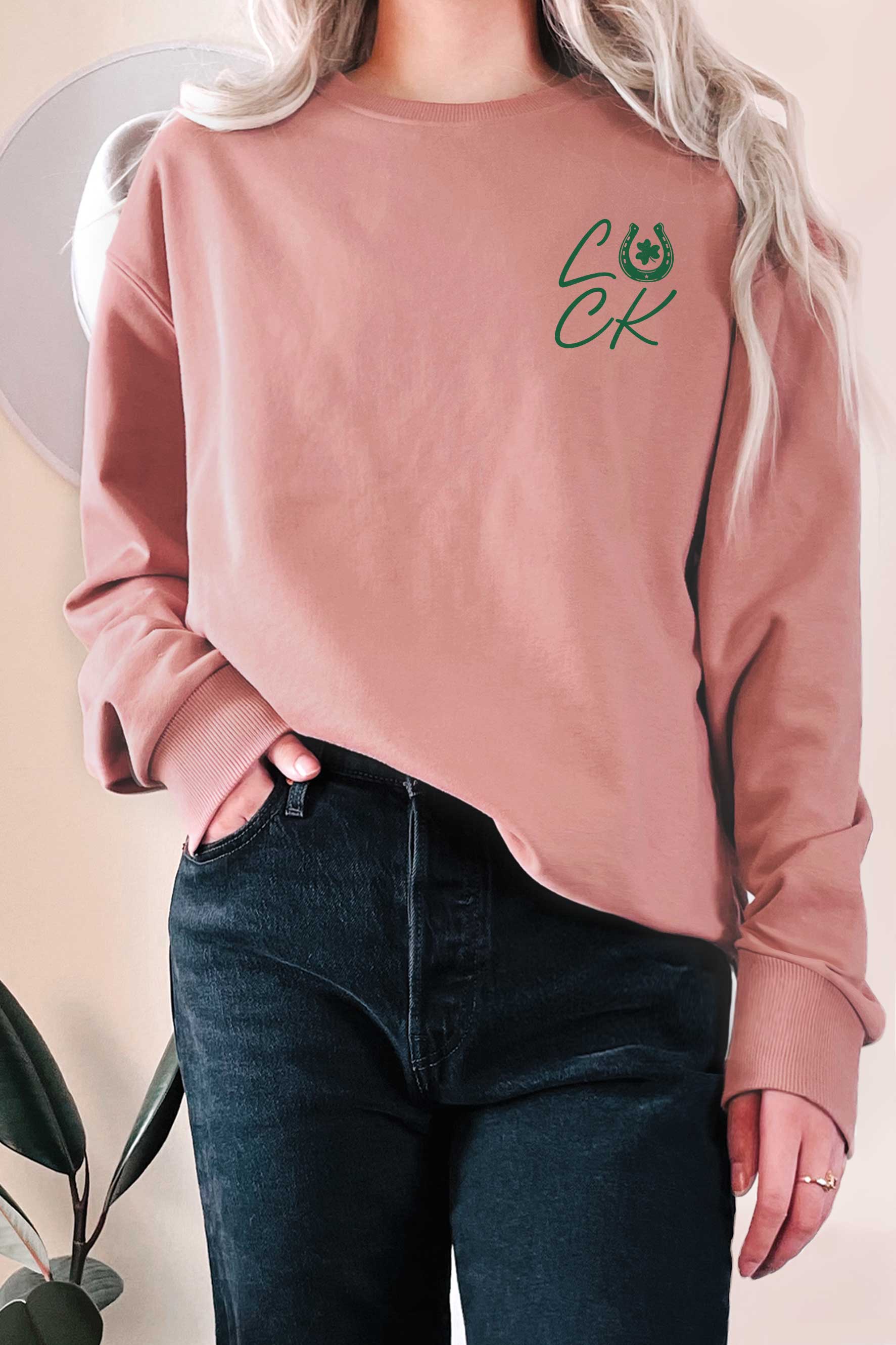 Luck Horseshoe Clover Graphic Terry - Adult & Kids T-Shirts, Sweatshirts & Hoodies apparel design preview 1