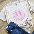 Leopard and Lightning Smiley Graphic - Adult & Kids T-Shirts, Sweatshirts & Hoodies apparel design preview 1
