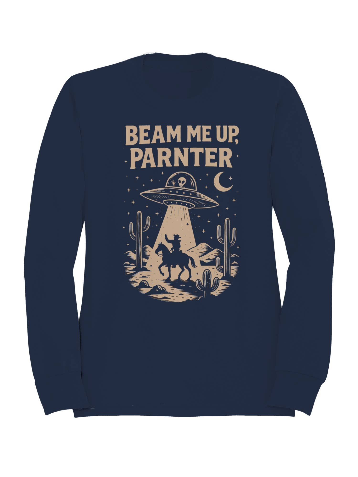 Beam Me Up, Parner Ufo Cowboy Women's - Adult & Kids T-Shirts, Sweatshirts & Hoodies apparel design preview 1