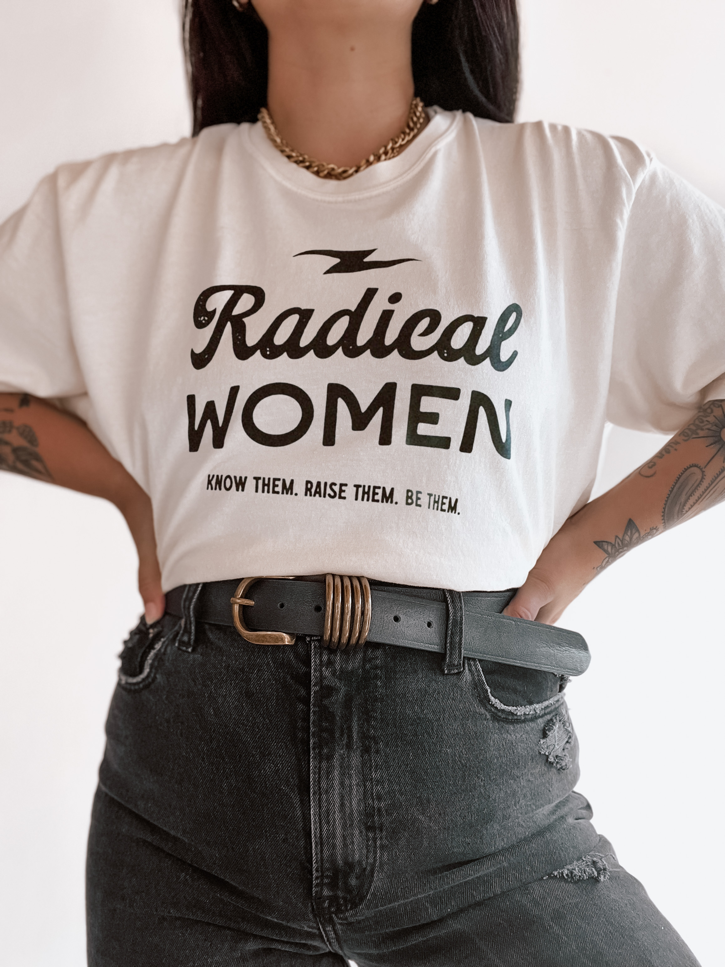 Radical Women Feminist Graphic Ivory - Adult & Kids T-Shirts, Sweatshirts & Hoodies apparel design preview 1