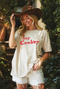 Hey Cowboy Oversized Graphic Top - Adult & Kids T-Shirts, Sweatshirts & Hoodies apparel design preview 1