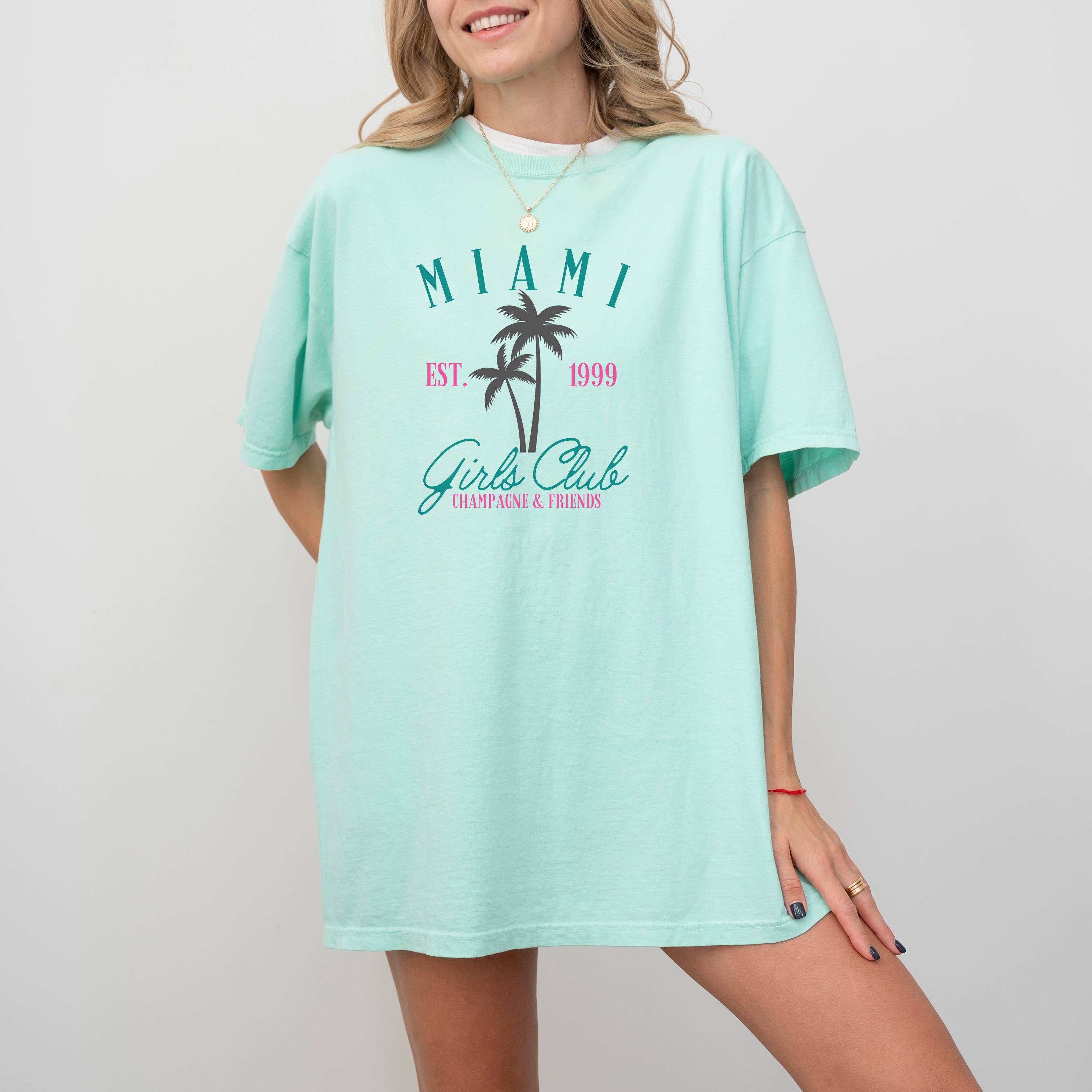 Miami, Graphic Palm Trees, Accessories - Adult & Kids T-Shirts, Sweatshirts & Hoodies apparel design preview 1