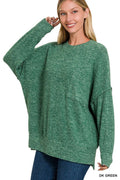 .Brushed Melange Drop Shoulder Oversized Sweater - Adult & Kids T-Shirts, Sweatshirts & Hoodies apparel design preview 1