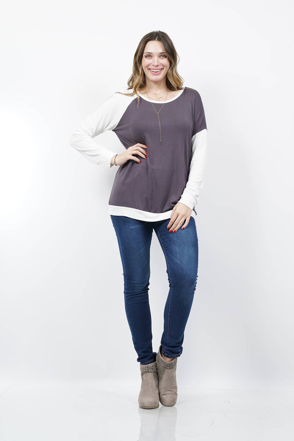 SI-12019 Plus Size Asymmetric Sleeve Top - Adult & Kids T-Shirts, Sweatshirts & Hoodies apparel design preview 1