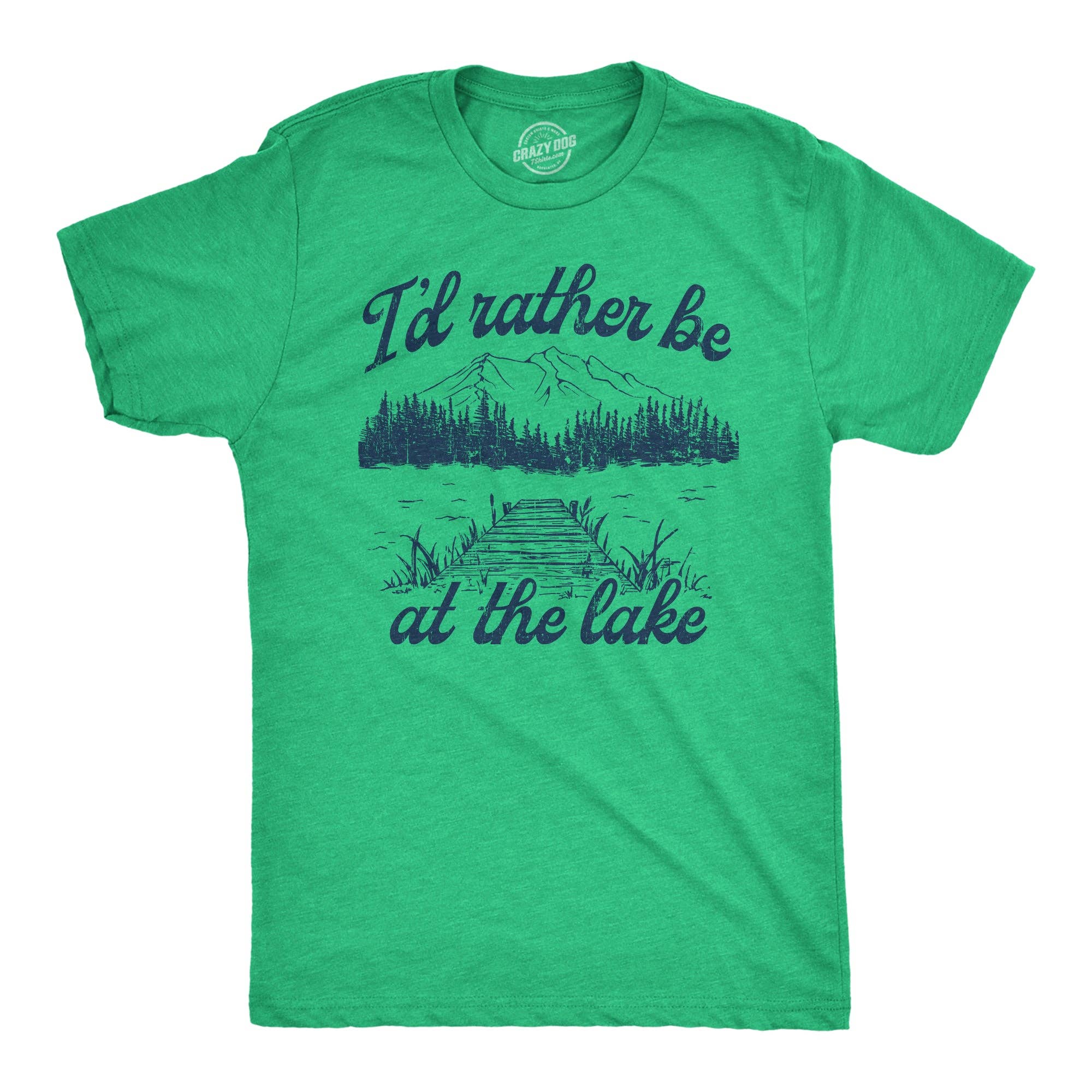 Id Rather Be At the Lake Men's - Adult & Kids T-Shirts, Sweatshirts & Hoodies apparel design preview 1