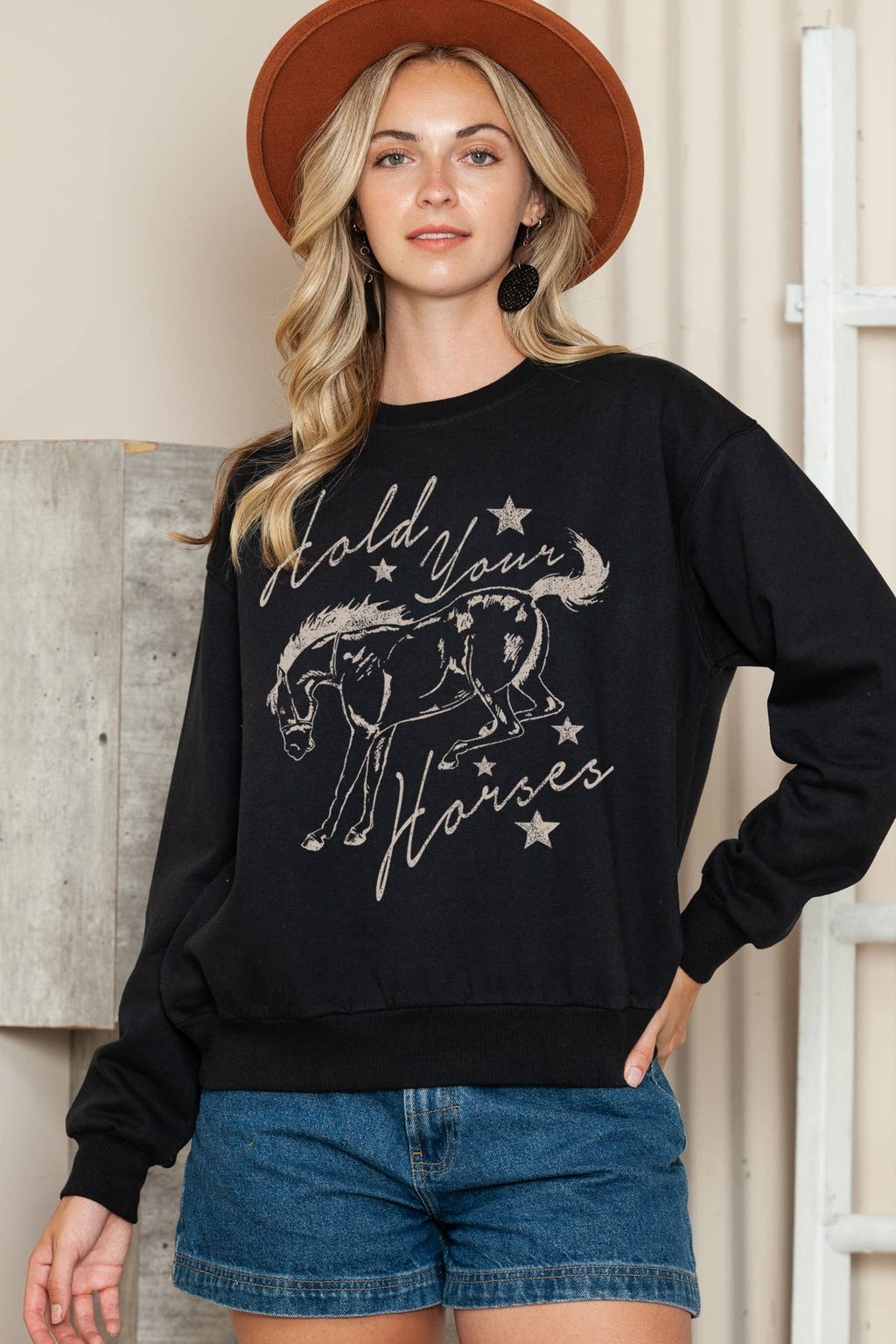 Women Horse Graphic Print Solid Sweater - Adult & Kids T-Shirts, Sweatshirts & Hoodies apparel design preview 1