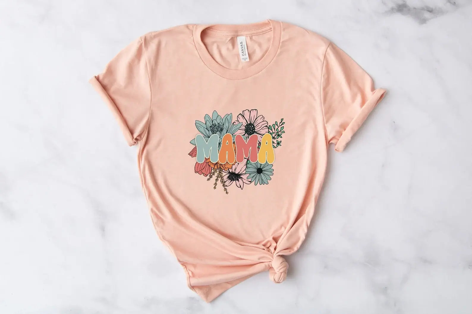 Retro Floral Mama - Adult & Kids T-Shirts, Sweatshirts & Hoodies apparel design preview 1