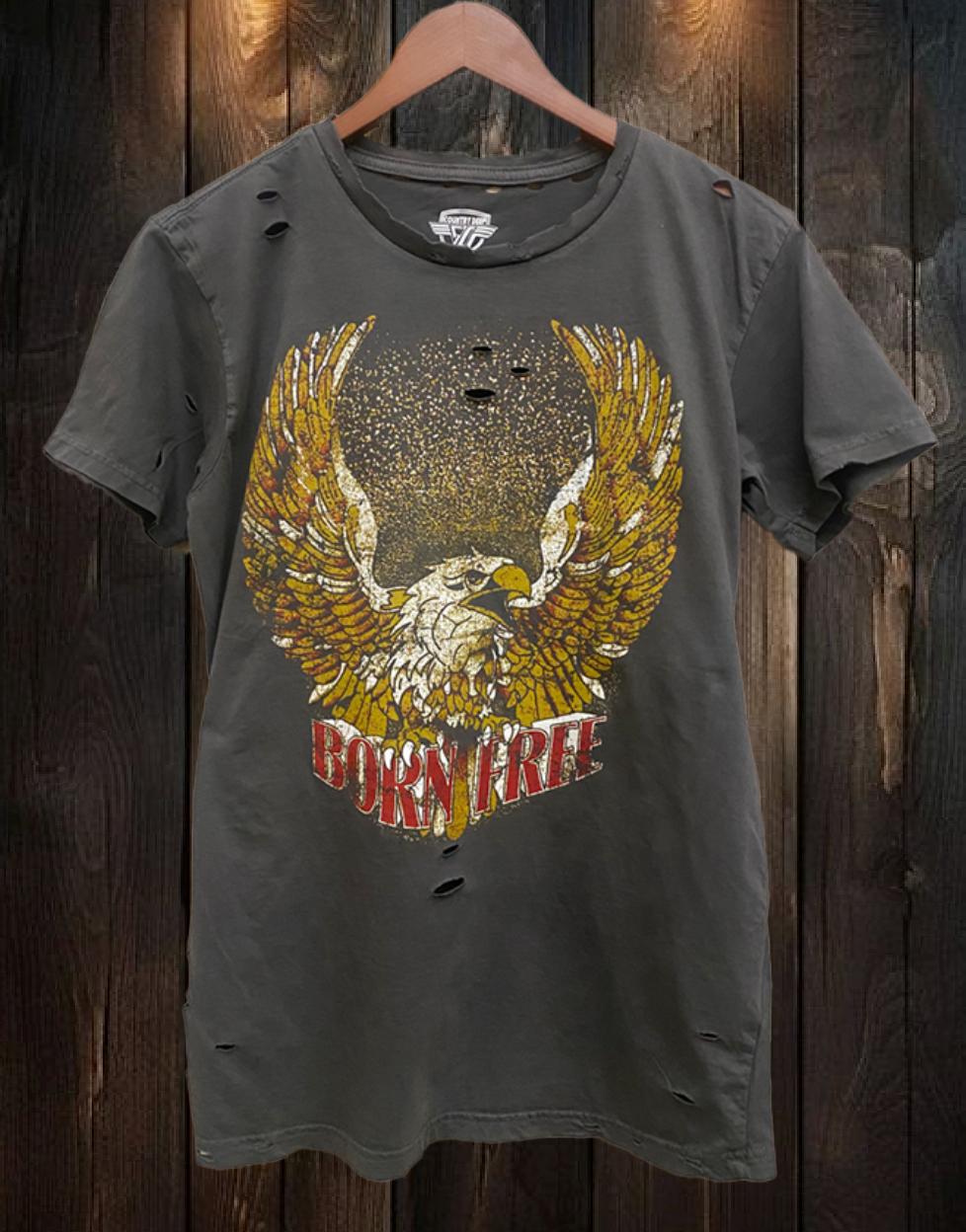 Born Free Distressed Boyfriend - Adult & Kids T-Shirts, Sweatshirts & Hoodies apparel design preview 1