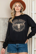 Women Western Graphic Print Sweater Top - Adult & Kids T-Shirts, Sweatshirts & Hoodies apparel design preview 1