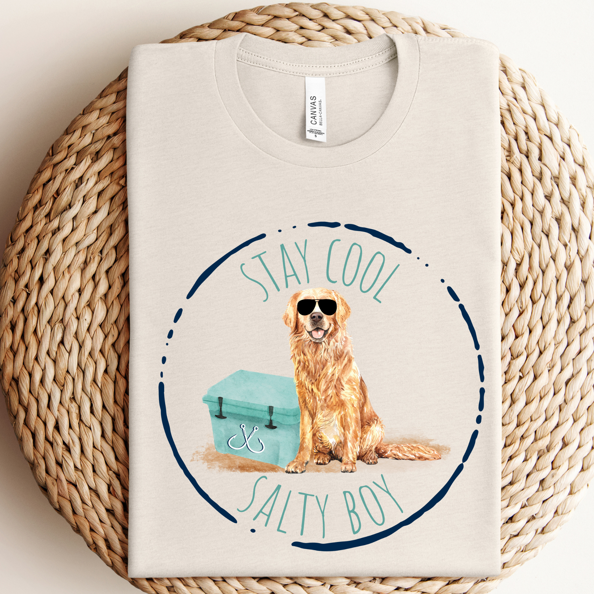 Salty Boy Dog Graphic - Adult & Kids T-Shirts, Sweatshirts & Hoodies apparel design preview 1
