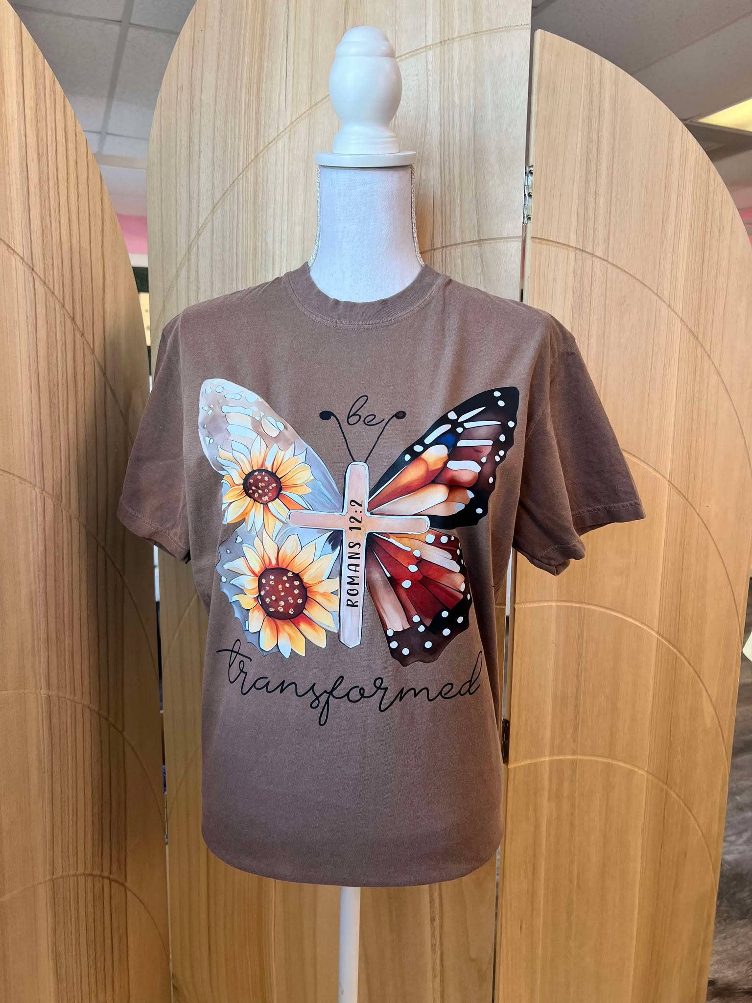 Be Transformed Butterfly On Comfort Colors Espresso - Adult & Kids T-Shirts, Sweatshirts & Hoodies apparel design preview 1