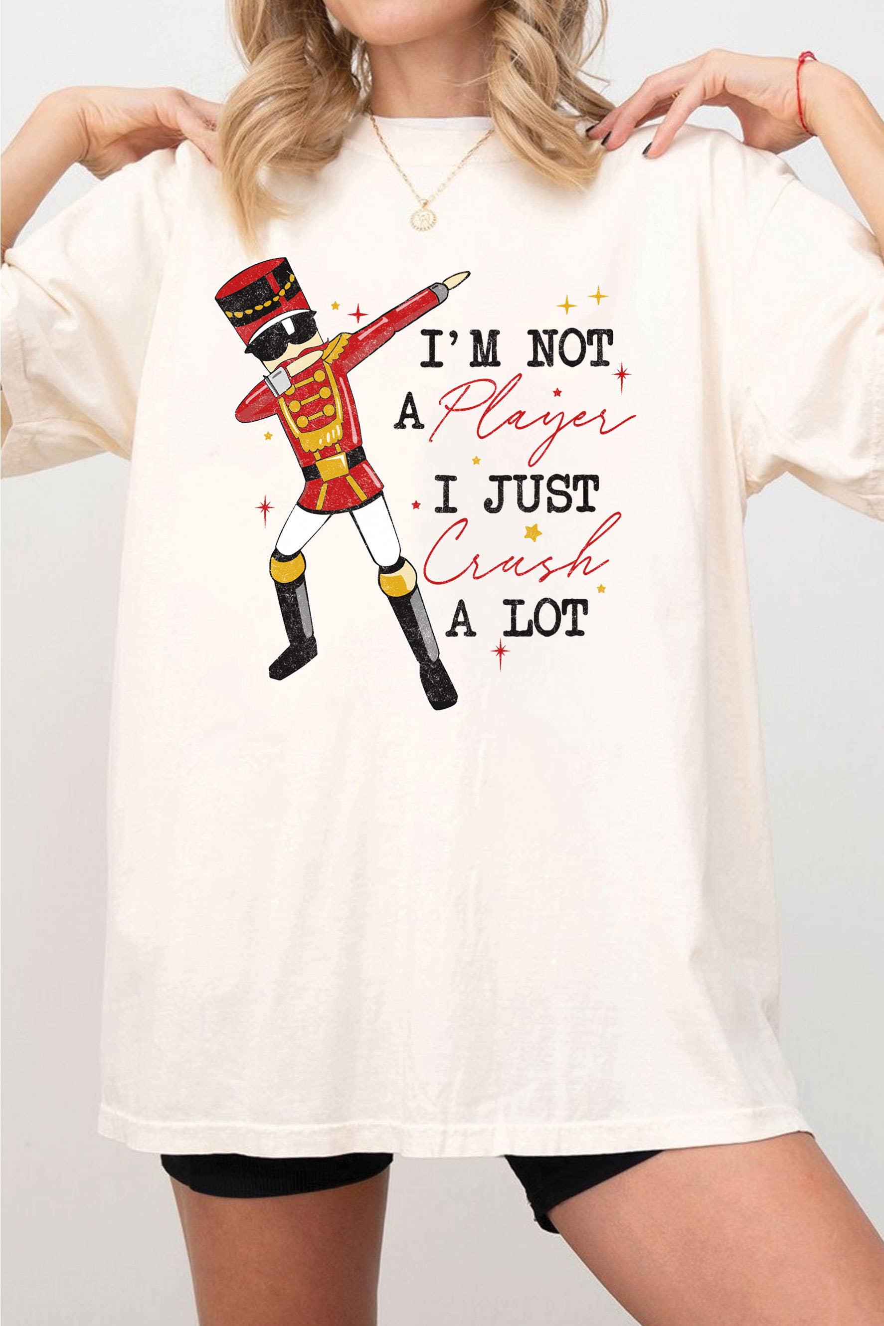 I'm Not A Player Nut Cracker Oversize Graphic - Adult & Kids T-Shirts, Sweatshirts & Hoodies apparel design preview 1
