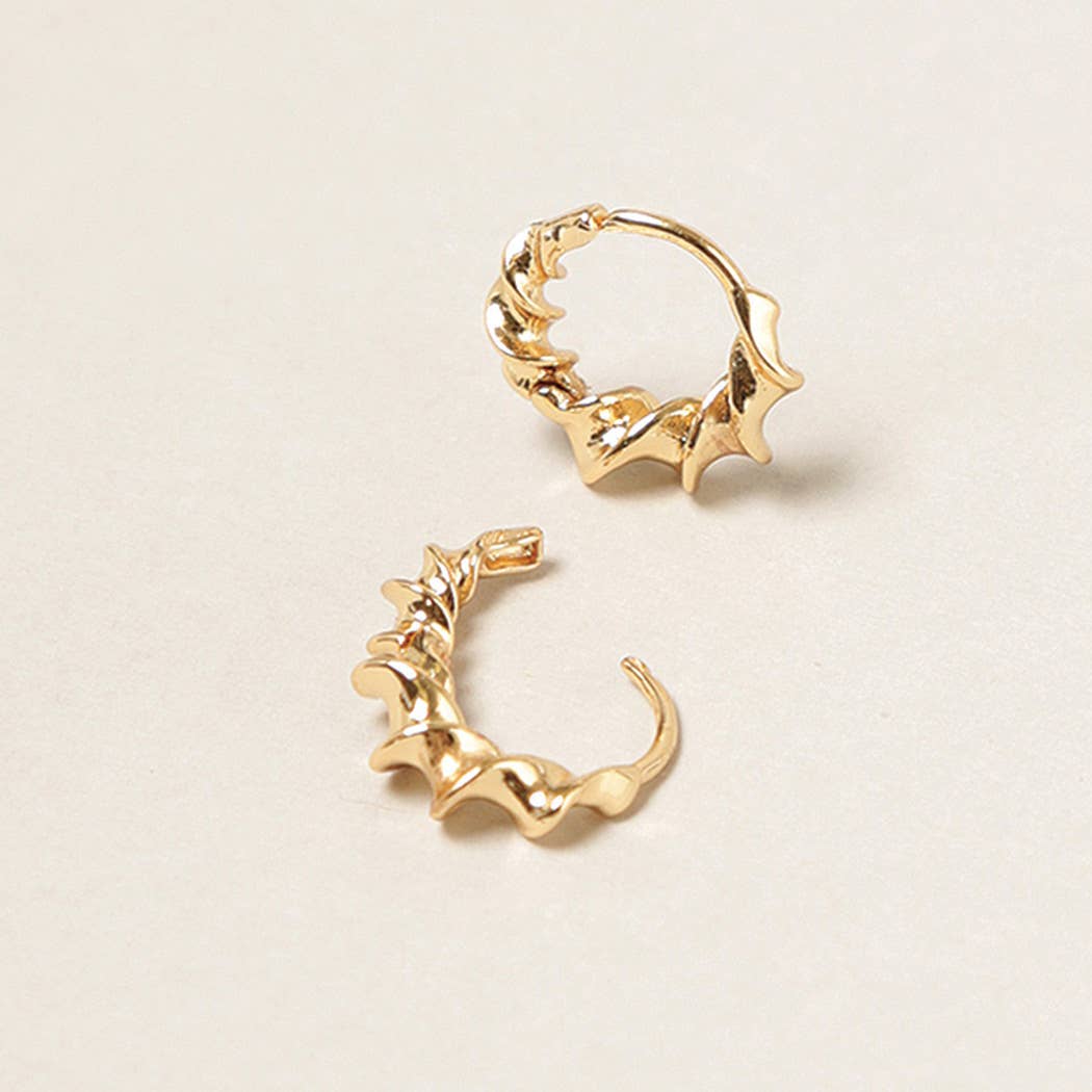 14K Gold Dipped Twirl Hoop Earrings - Adult & Kids T-Shirts, Sweatshirts & Hoodies apparel design preview 1