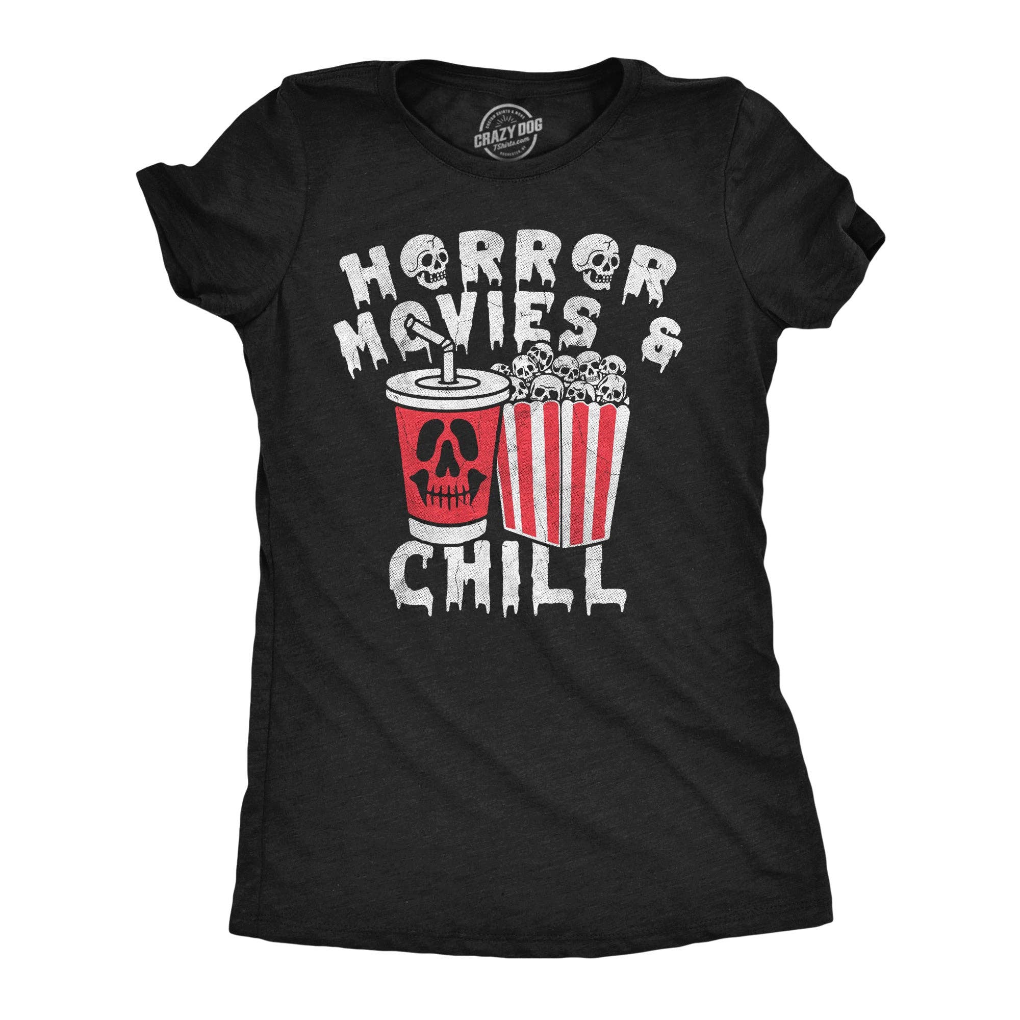 Horror Movies and Chill Women's - Adult & Kids T-Shirts, Sweatshirts & Hoodies apparel design preview 1