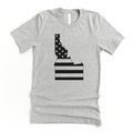 Idaho State Outline American Flag Graphic 157 - Adult & Kids T-Shirts, Sweatshirts & Hoodies apparel design preview 1
