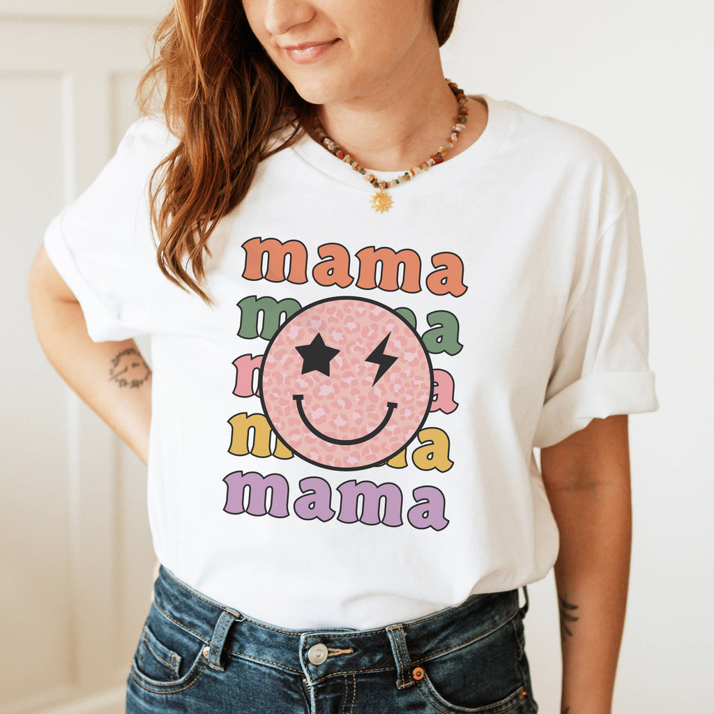 Mama Smiley Face Sizes XS-2XL - Adult & Kids T-Shirts, Sweatshirts & Hoodies apparel design preview 1