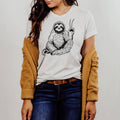 Peace Sign Sloth Graphic Tee148(Dtf) - Adult & Kids T-Shirts, Sweatshirts & Hoodies apparel design preview 1