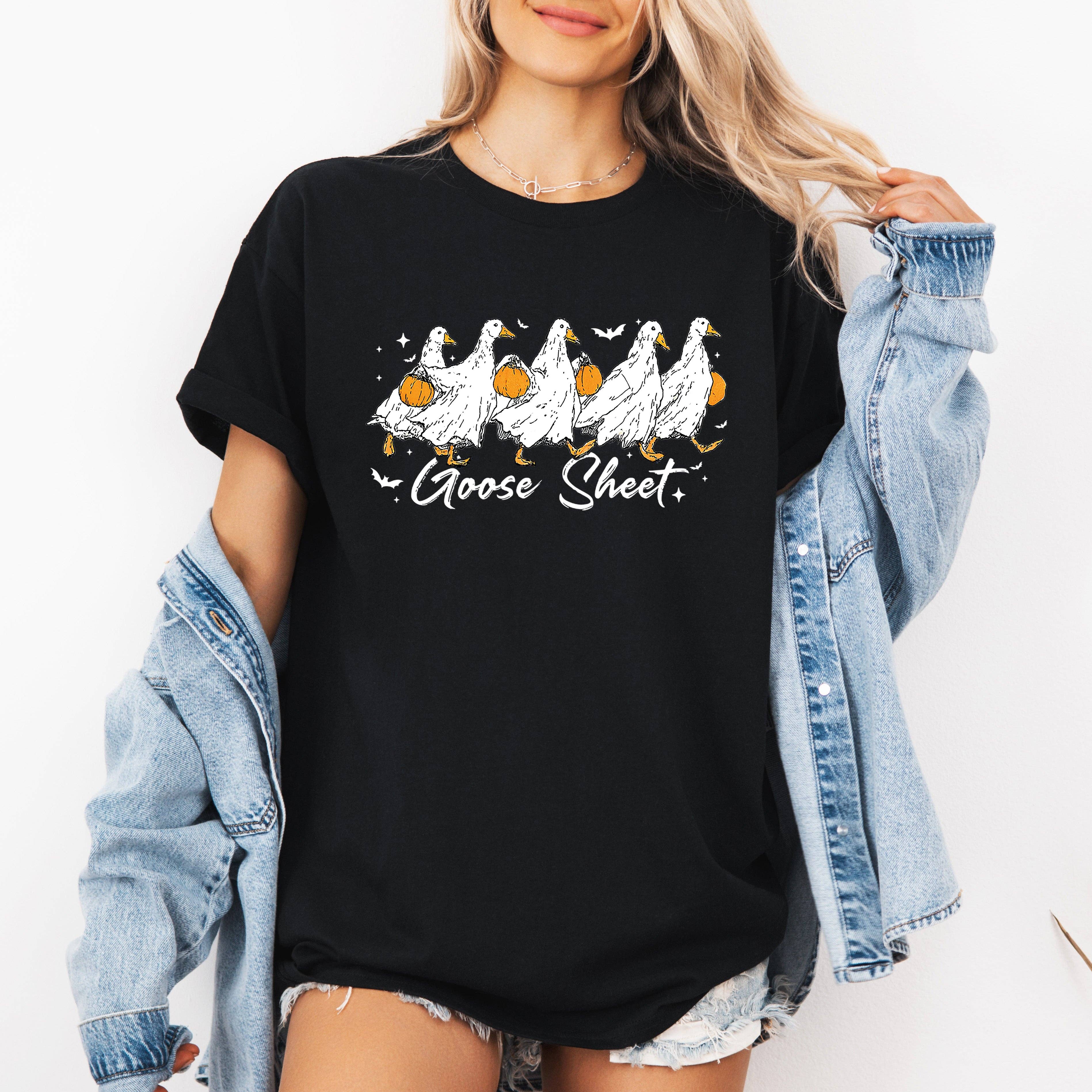 Goose Sheet, Cute, Halloween, Trick or Treat, - Adult & Kids T-Shirts, Sweatshirts & Hoodies apparel design preview 1