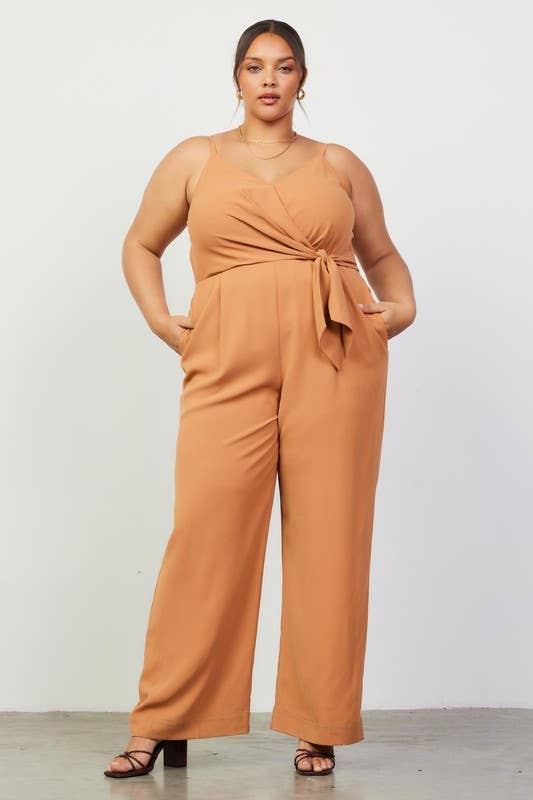 Plus Size Tie Waist Sleeveless Jumpsuit - Adult & Kids T-Shirts, Sweatshirts & Hoodies apparel design preview 1