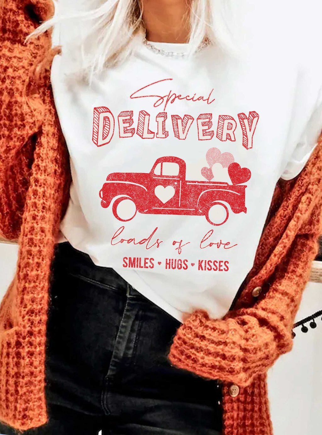 Special Heart Delivery Valentines Day Graphic - Adult & Kids T-Shirts, Sweatshirts & Hoodies apparel design preview 1