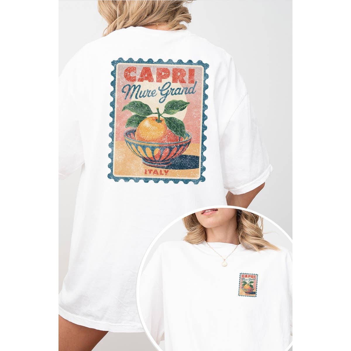 Capri Italy Graphic Oversized - Adult & Kids T-Shirts, Sweatshirts & Hoodies apparel design preview 1