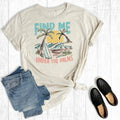 Summer Vacation Find Me Under the Palms Graphic - Adult & Kids T-Shirts, Sweatshirts & Hoodies apparel design preview 1