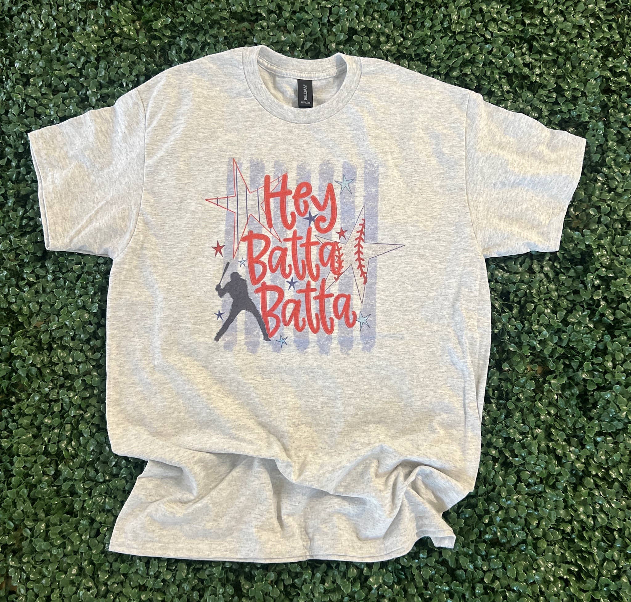 Hey Batta On Ash Gray - Adult & Kids T-Shirts, Sweatshirts & Hoodies apparel design preview 1