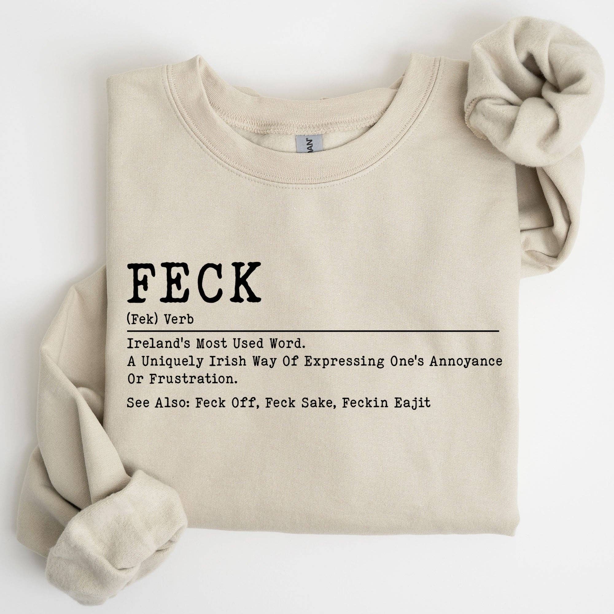 Feck Definition, Funny Shamrock St Patrick's Day - Adult & Kids T-Shirts, Sweatshirts & Hoodies apparel design preview 1