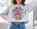 Valentine Vibes Smiley Peace Valentine's Day - Adult & Kids T-Shirts, Sweatshirts & Hoodies apparel design preview 1