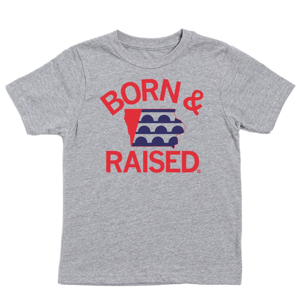 Des Moines Born Raised Ia Outline Kids - Adult & Kids T-Shirts, Sweatshirts & Hoodies apparel design preview 1