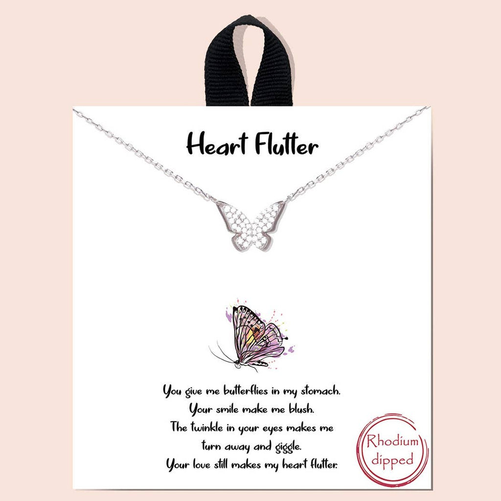 Gold-Dipped Heart Flutter Butterfly Charm Necklace - Adult & Kids T-Shirts, Sweatshirts & Hoodies apparel design preview 1