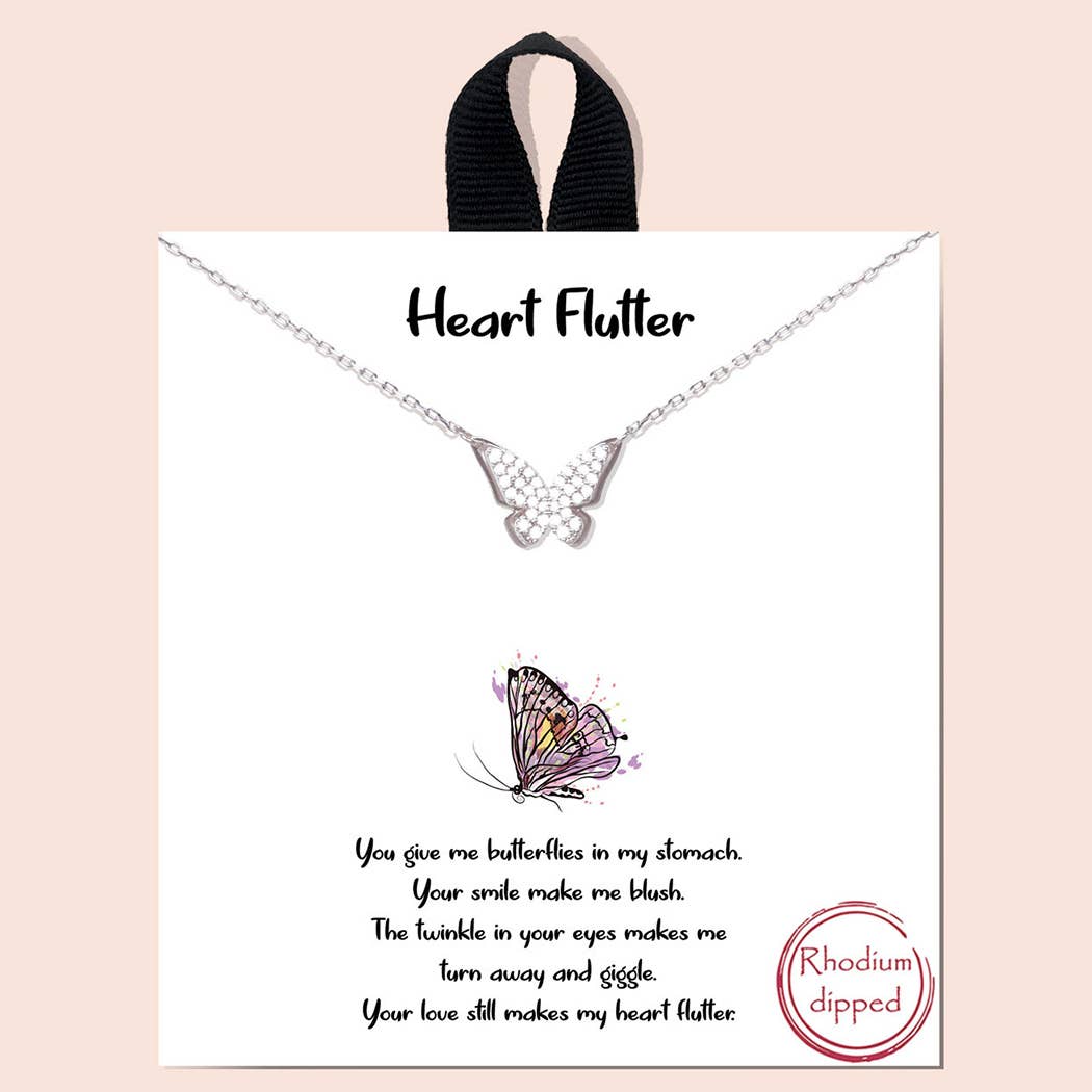 Gold-Dipped Heart Flutter Butterfly Charm Necklace - Adult & Kids T-Shirts, Sweatshirts & Hoodies apparel design preview 1