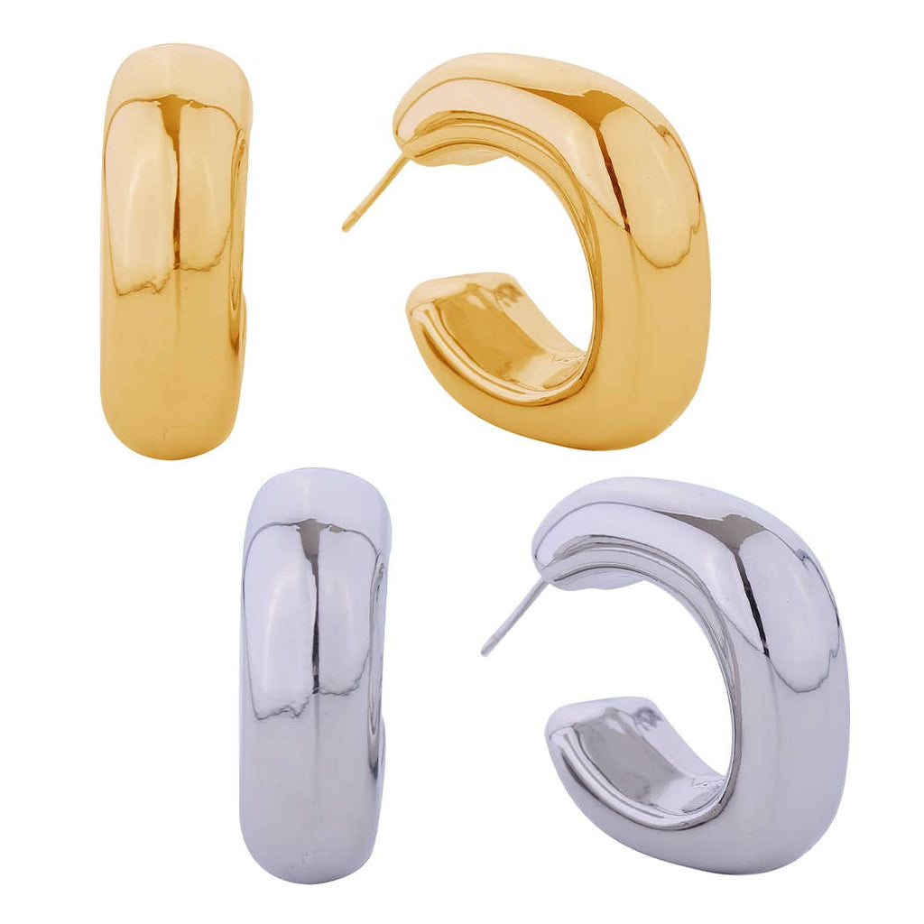 14K Dipped Chunky Square Shape Post Earrings - Adult & Kids T-Shirts, Sweatshirts & Hoodies apparel design preview 1