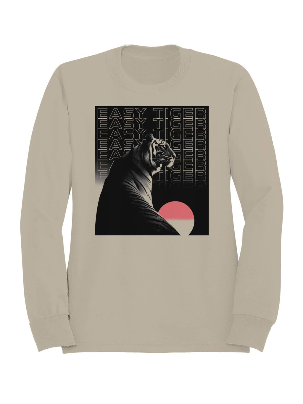 Lunar Sunset Easy Tiger Art Women's - Adult & Kids T-Shirts, Sweatshirts & Hoodies apparel design preview 1