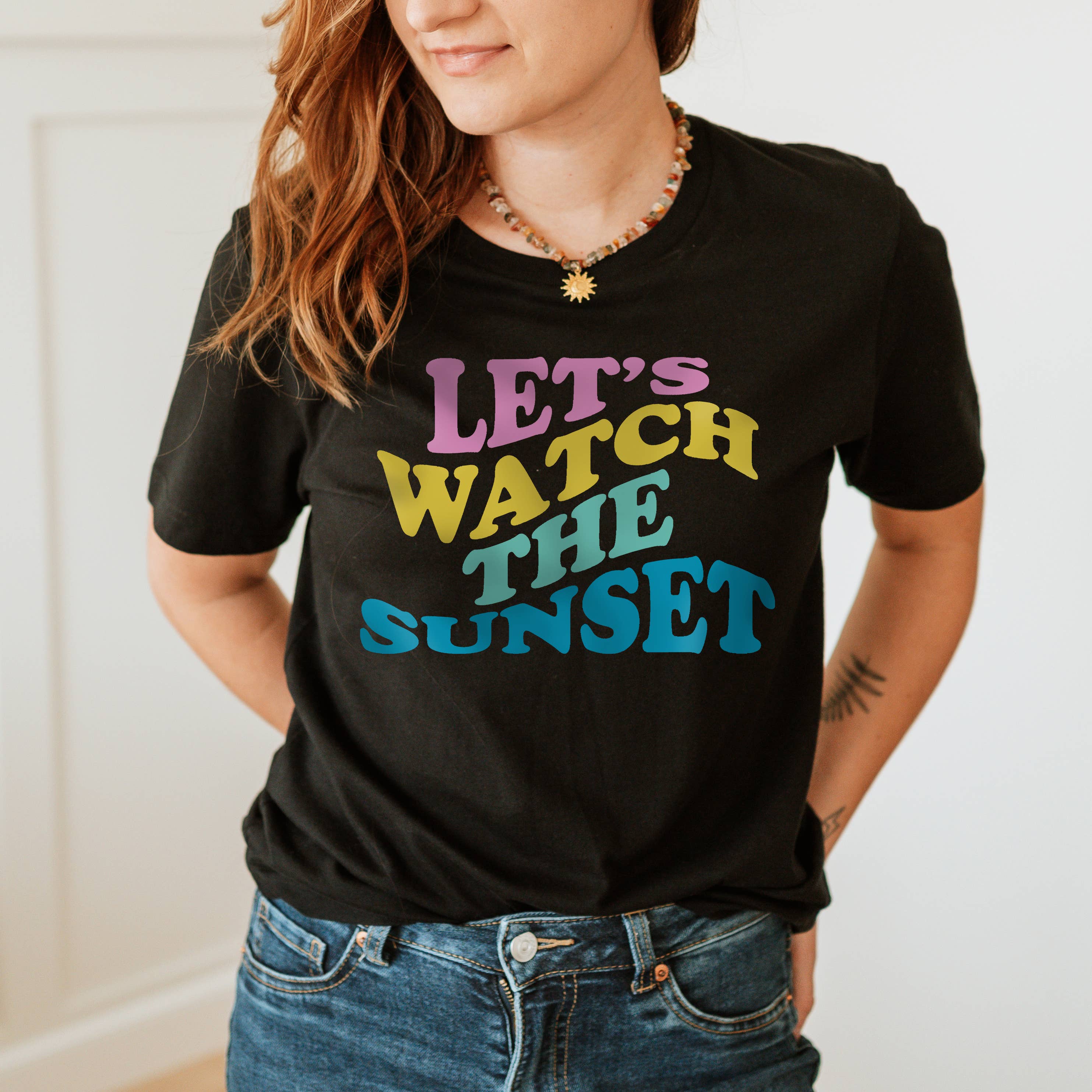 Let's Watch the Sunset Summer Sizes XS-2XL - Adult & Kids T-Shirts, Sweatshirts & Hoodies apparel design preview 1