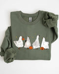 Ghost Geese, Farm, Skeleton, Funny, Halloween - Adult & Kids T-Shirts, Sweatshirts & Hoodies apparel design preview 1