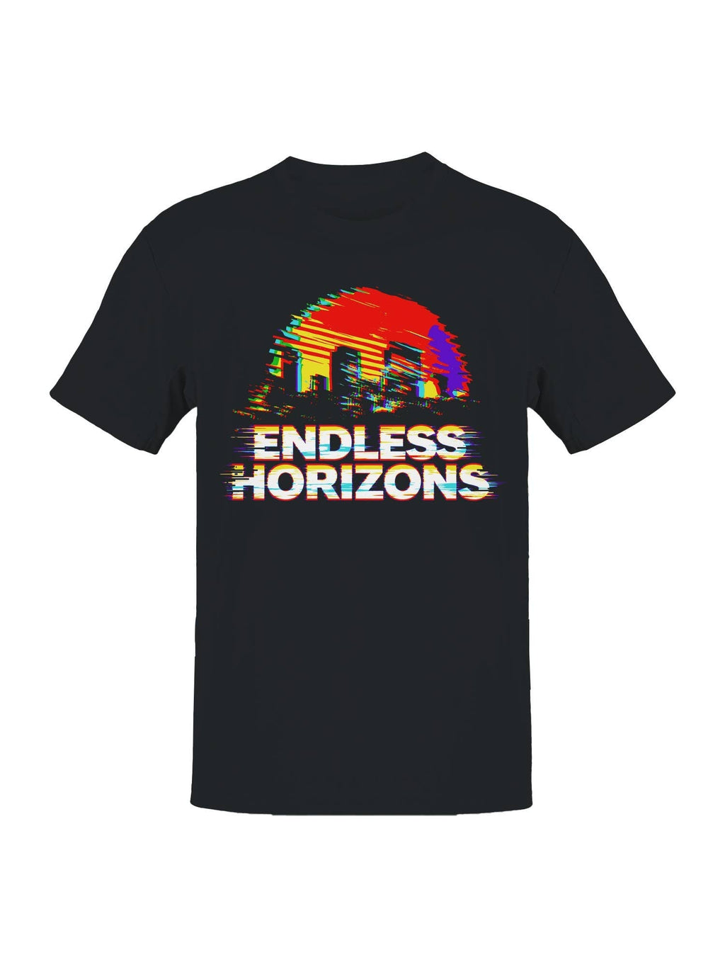 Endless Horizons Glitch Art Men's - Adult & Kids T-Shirts, Sweatshirts & Hoodies apparel design preview 1