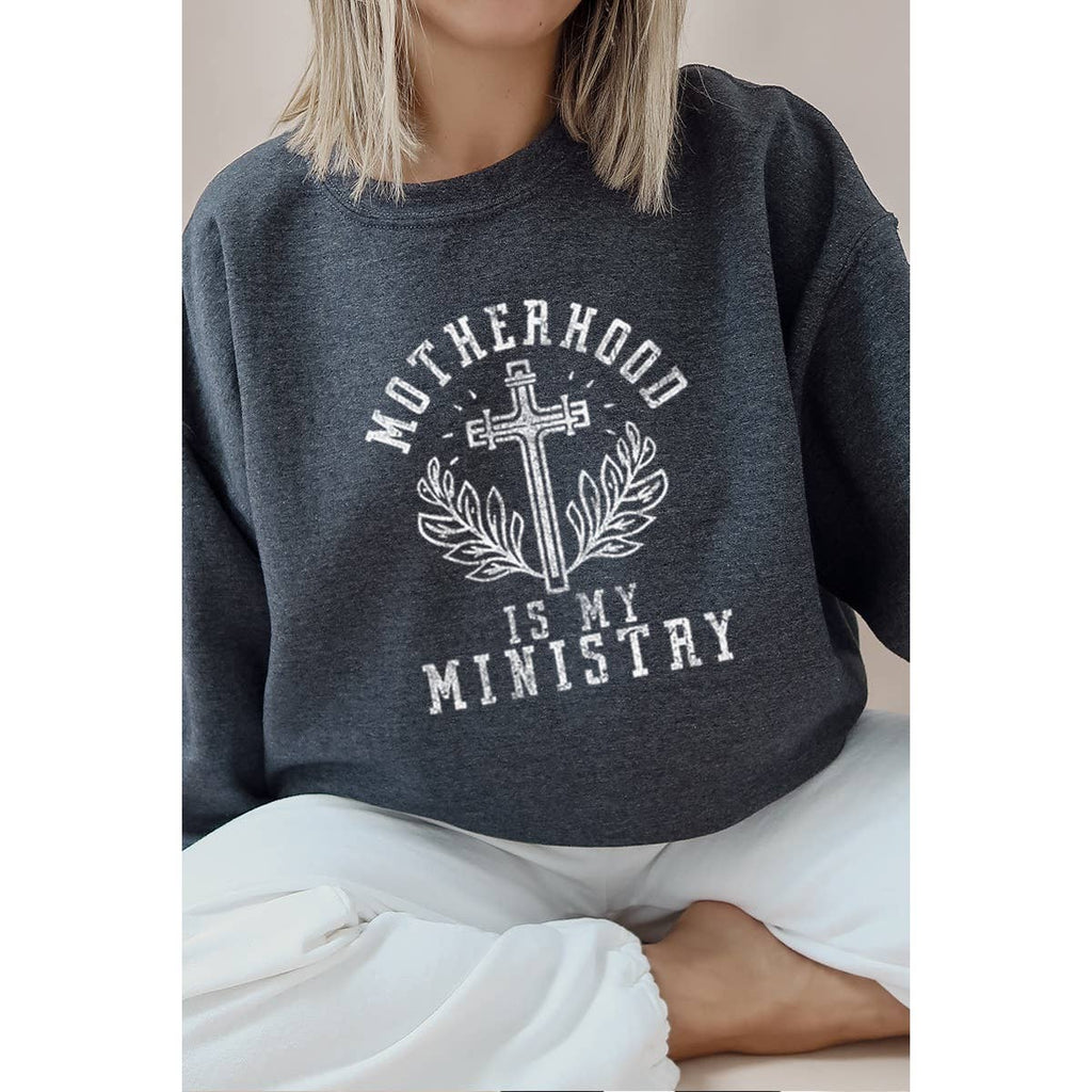 Motherhood Is My Ministry Vintage Graphic - Adult & Kids T-Shirts, Sweatshirts & Hoodies apparel design preview 1