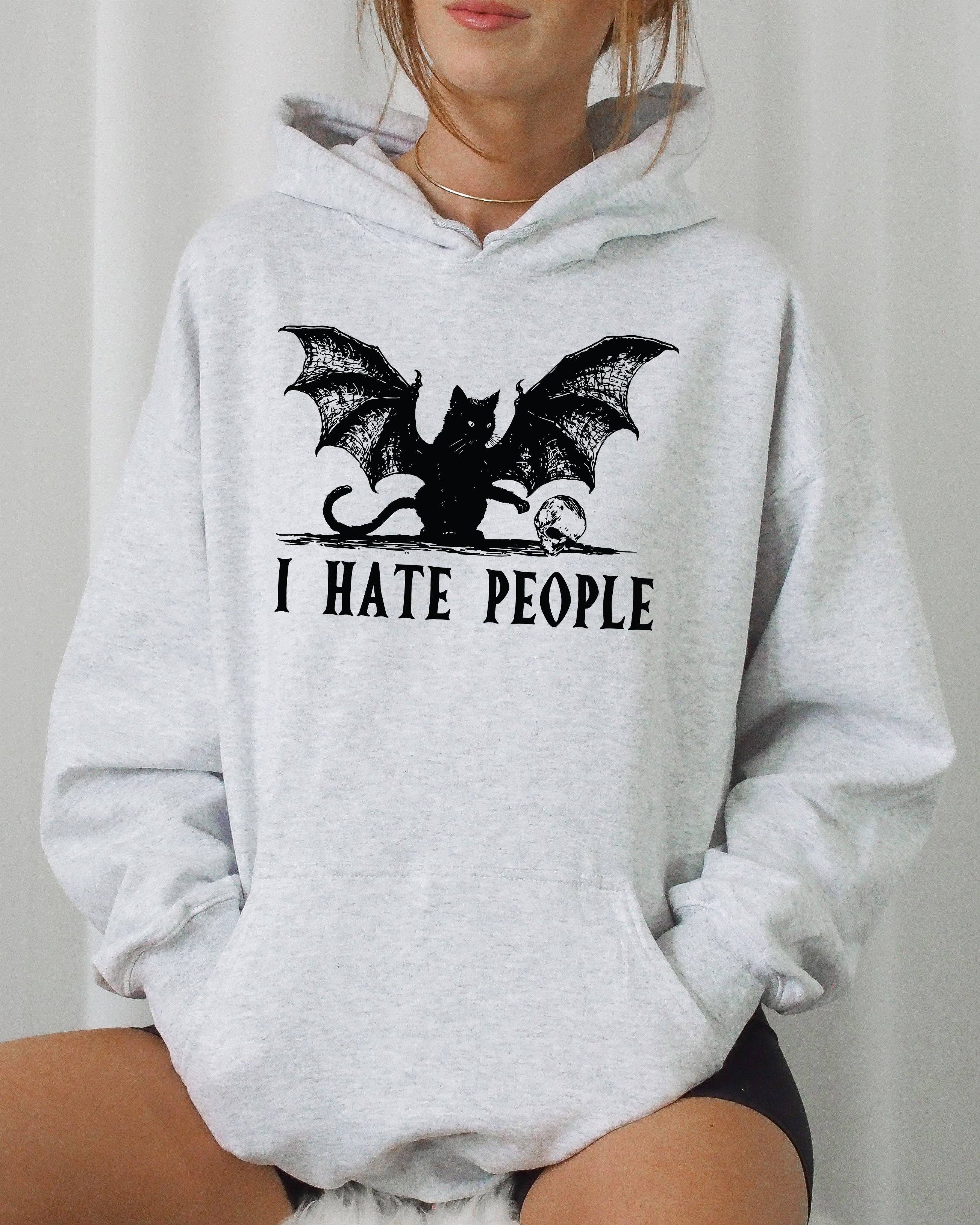 I Hate People, Bat, Skeleton, Funny, Ghost, Halloween - Adult & Kids T-Shirts, Sweatshirts & Hoodies apparel design preview 1