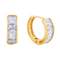 14K Gold-Dipped Cz Rectangle Cubic Huggie Earring - Adult & Kids T-Shirts, Sweatshirts & Hoodies apparel design preview 1