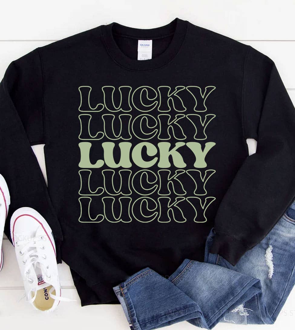 Lucky x5 St. Patrick's Day Luck Cute Fun Irish - Adult & Kids T-Shirts, Sweatshirts & Hoodies apparel design preview 1