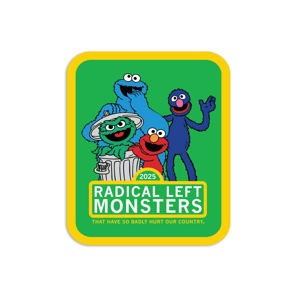 Radical Left Monster Die-Cut Sticker - Adult & Kids T-Shirts, Sweatshirts & Hoodies apparel design preview 1