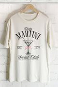 Coquette Ribbon Martini Social Club Oversize Graphic - Adult & Kids T-Shirts, Sweatshirts & Hoodies apparel design preview 1