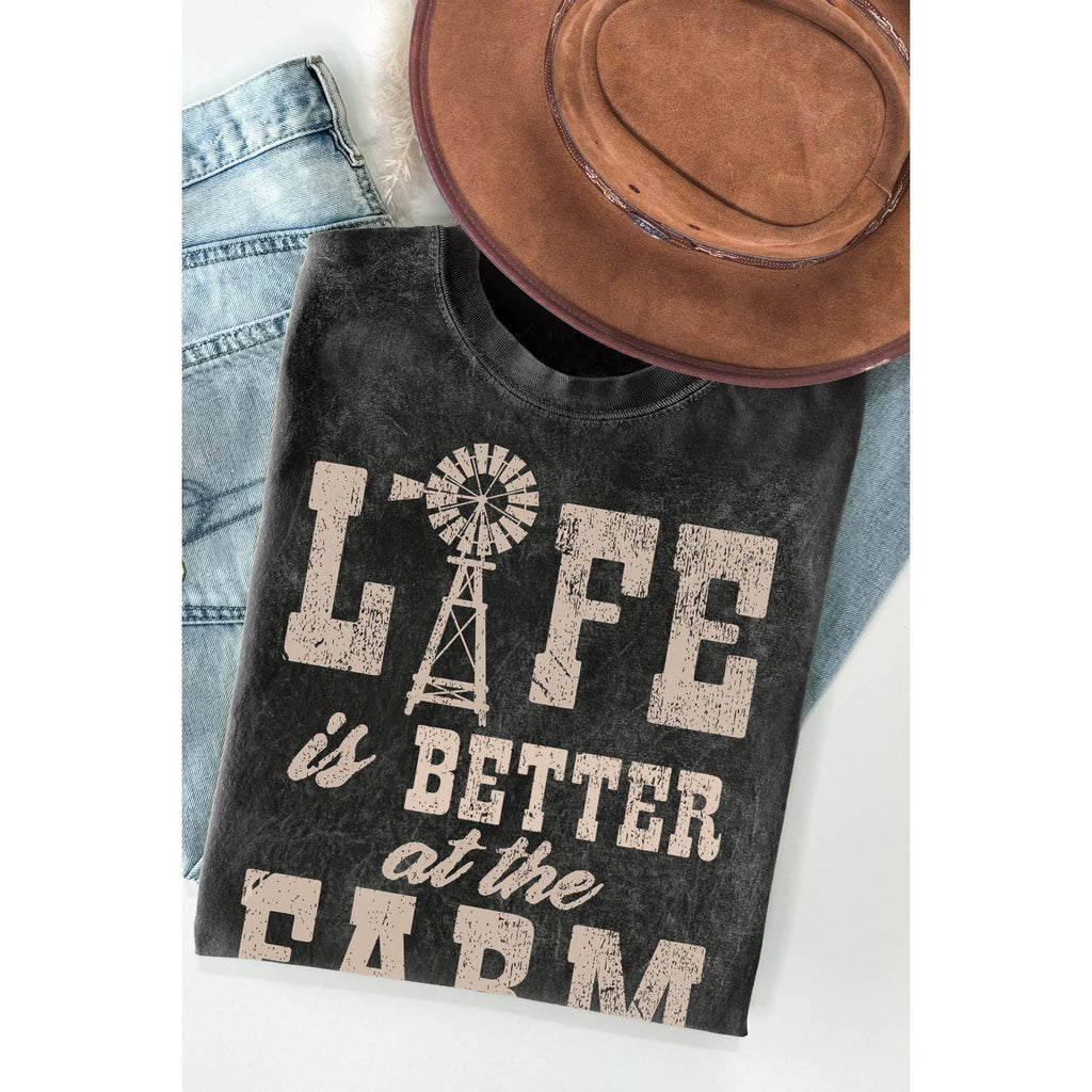 Life Is Better At the Fram Vintage Mineral Wash - Adult & Kids T-Shirts, Sweatshirts & Hoodies apparel design preview 1