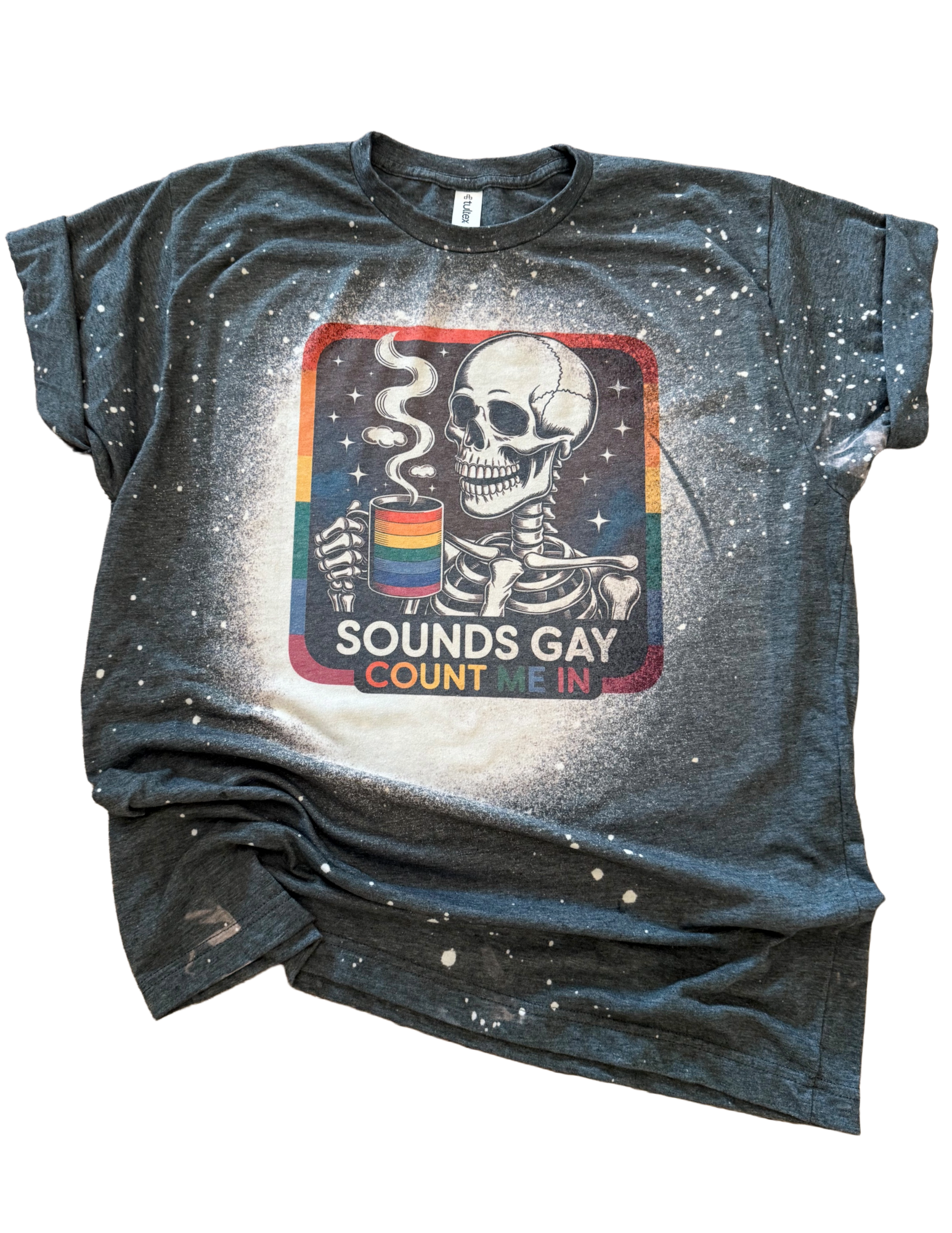 Sounds Gay, Count Me in Pride Bleached - Adult & Kids T-Shirts, Sweatshirts & Hoodies apparel design preview 1