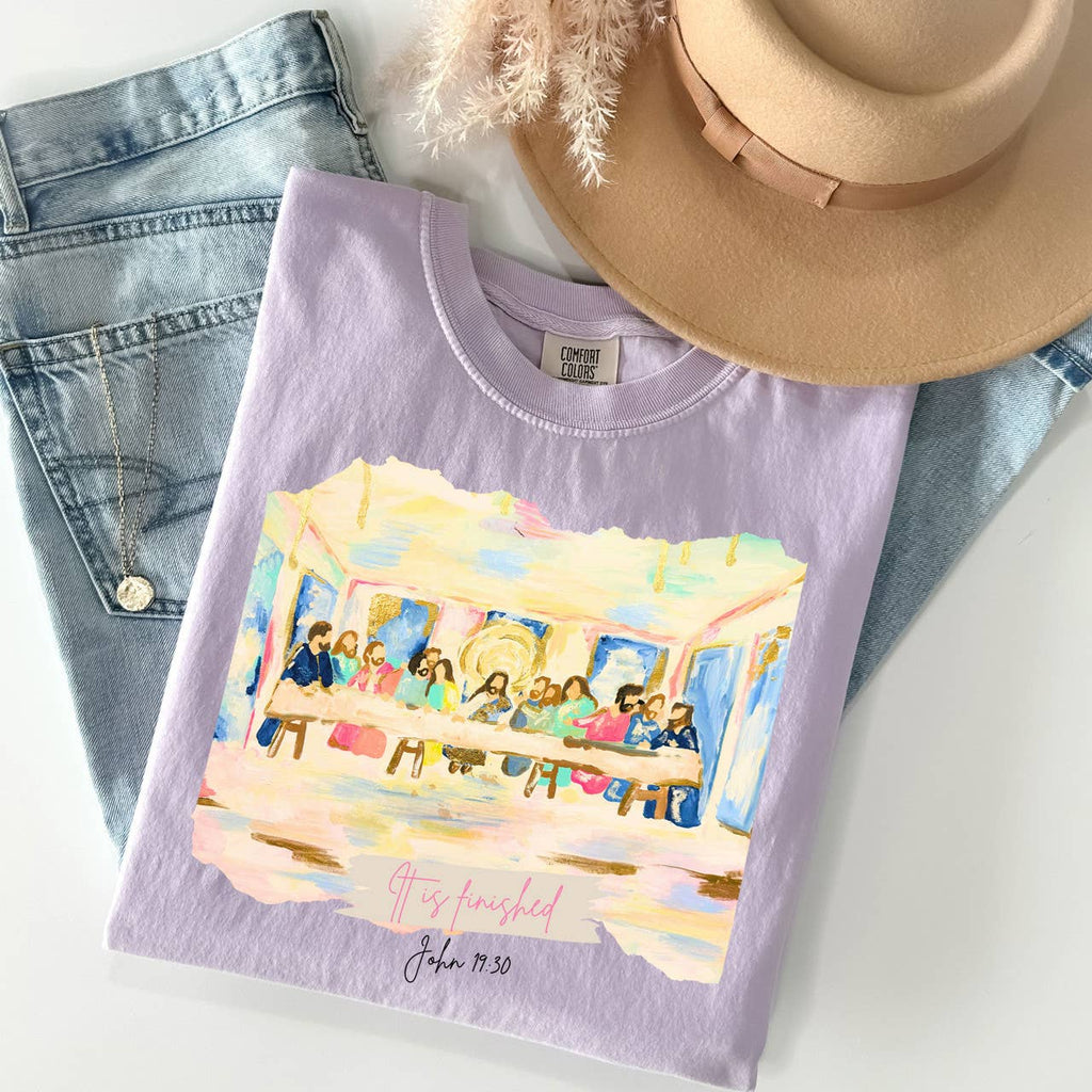 It Is Finished Last Supper Pigment Dyed - Adult & Kids T-Shirts, Sweatshirts & Hoodies apparel design preview 1