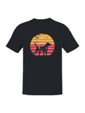Retro Sunset Dog Silhouette Men's - Adult & Kids T-Shirts, Sweatshirts & Hoodies apparel design preview 1